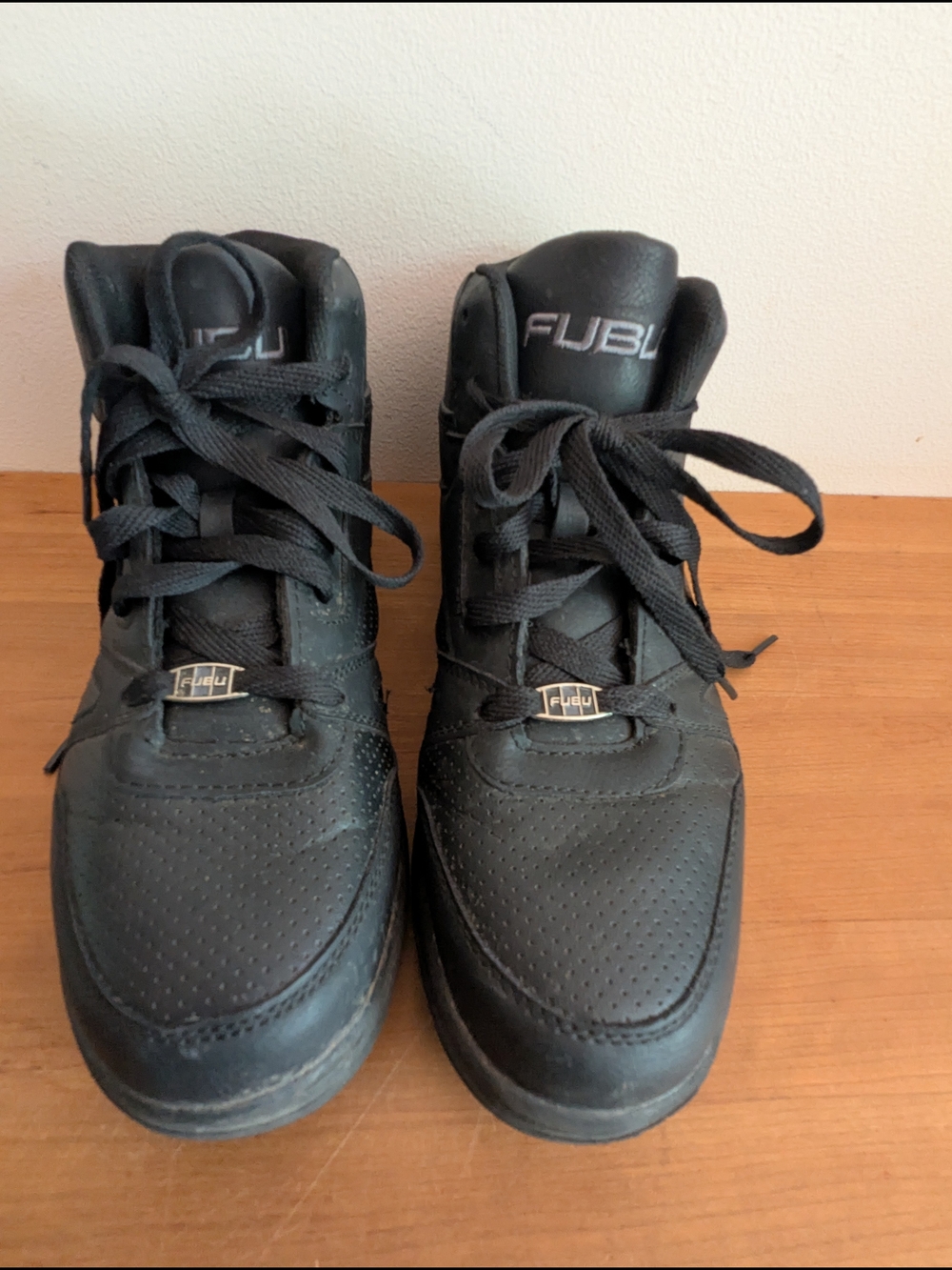 FUBU Mens Black High Top Basketball Sneakers Shoes Size 8.5 Lace Up